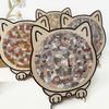 Wooden Cat-shaped Jigsaw Puzzles 135PC Cute 3D Cat Design Wooden Jigsaw Puzzles Home Decoration Ornament Birthday Gift For Kids