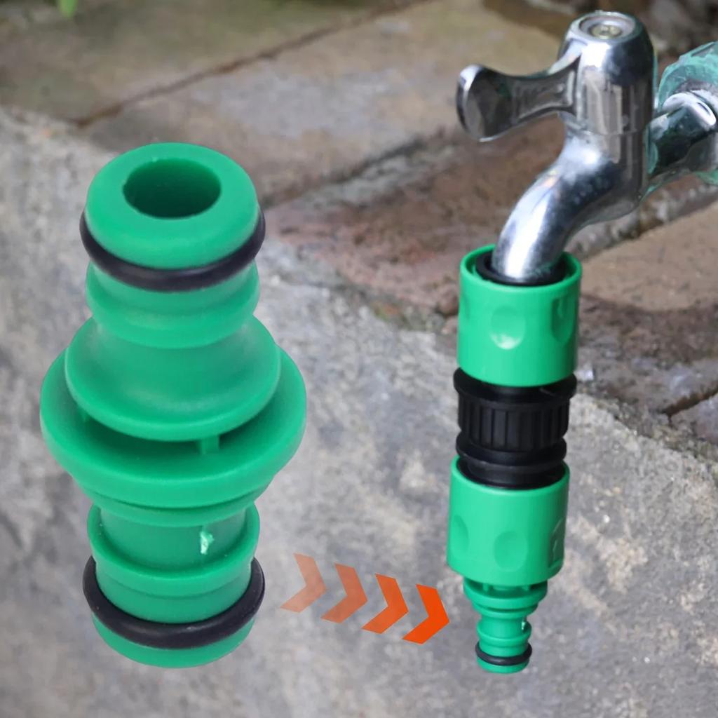 50/5x Double Plug Hose Connector Extender Repair Two Sections of Water Pipes for Car Washing Garden Pipe Connecting Fast Release