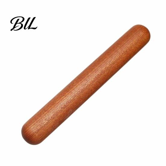 Pie Crust Rolling Pin Wooden Natural Solid Wood Multi-Purpose Dough Roller Anti-Stick Kitchen Tool for Fondant Cookies Bread Pizza Dumplings Cookie 20cm