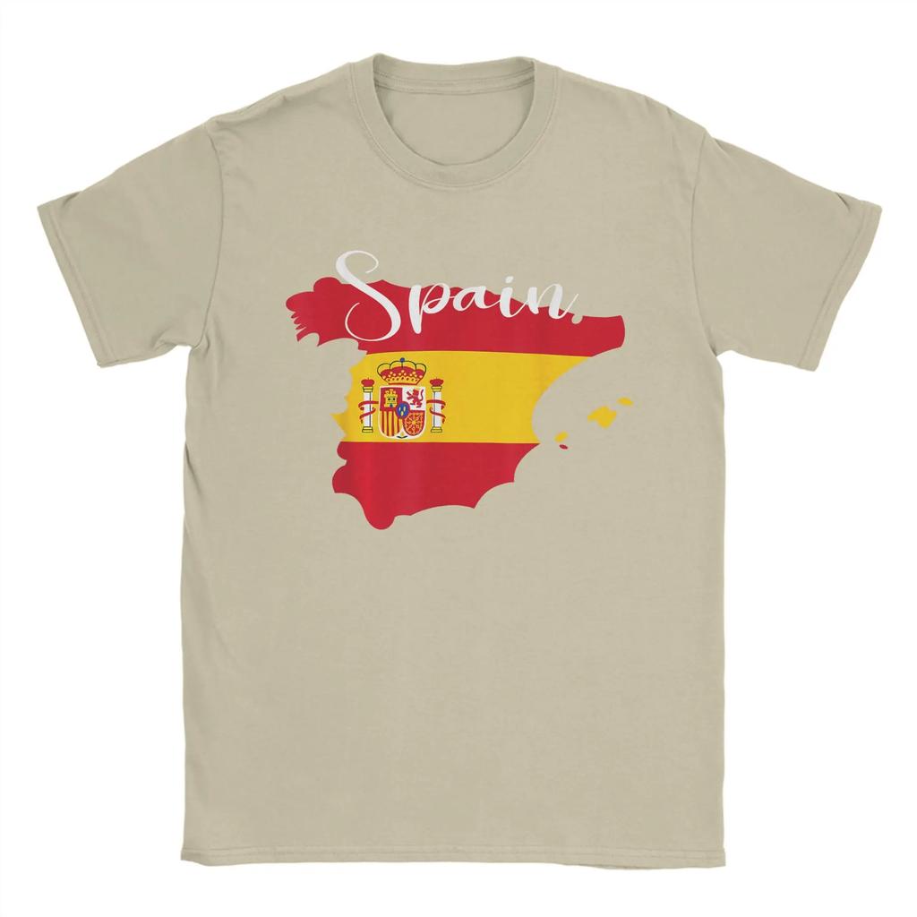 Spain Spanish Map T Shirt Summer Trendy Cool Tshirts Unisex Cotton Crew Neck Oversized Clothing Short Sleeves Vintage Tshirt