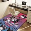 1pc Sanrio Kuromi Mermaid Printed Office Carpet Rectangle Rug Under The Table,Perfect Room Decor for Living Room, Bedroom, Kitchen, Non-slip Floor Mat