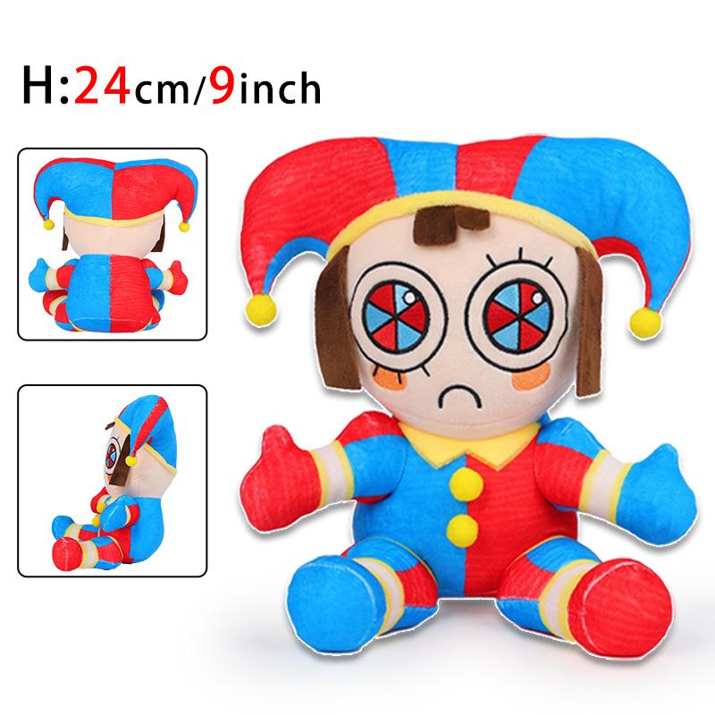 2026 Cute Clown Jester Anime Action Figures Plush Keychain – Colorful Circus Themed Stuffed Toy for Bag Decor & Birthday Gift