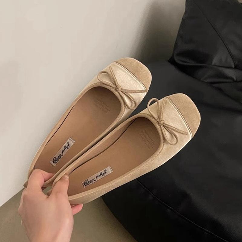 Fashion SUOJIALUN 2025 New Spring Women Flat Shoes Fashion Round Toe Shallow Slip On Ladies Ballet Shoes Soft Leather Eelgant Boat Shoes
