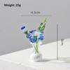 Handmade Glass Mini Flower Ornament Art Glass Artificial Flower With Small Vase Tabletop Decoration For Home Desktop Gift