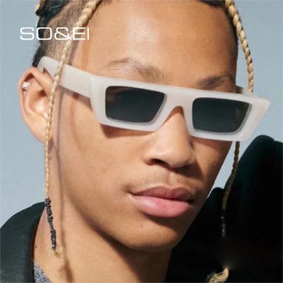 SO&EI Mode Kleine Rechteckige Gelee Grau Sonnenbrille Frauen Shades UV400 Retro Quadratische Leopard Männer Sonnenbrille