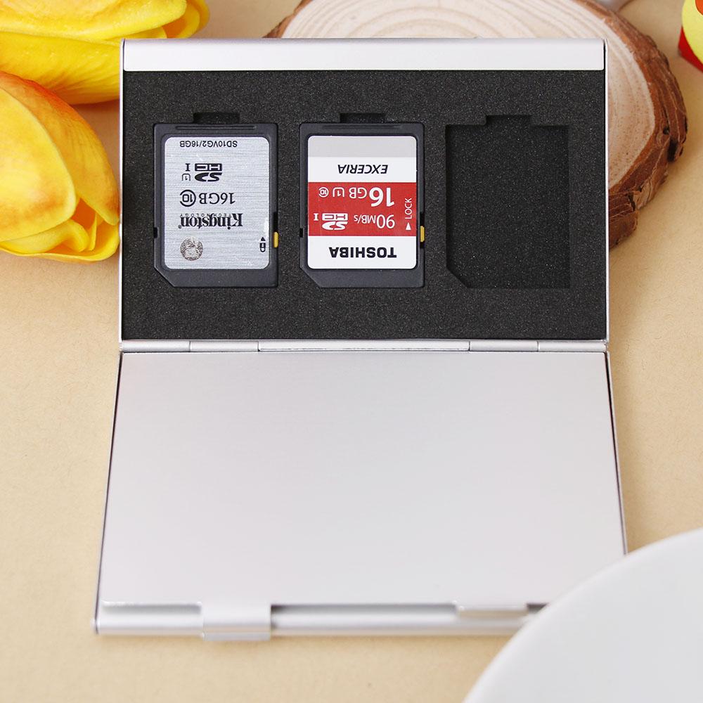

Card Storage Container Memory Card Case Aluminum Camera Case Secure MMC Storage Case For Outdoor Activities Travel