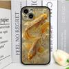 Luxuriöse goldene Koi-Fisch-Muster-Stoßfeste Handyhülle für iPhone 17 16 Pro Max 15 14 13 12 11 XS MAX X XR 7 8 Plus Rückabdeckung