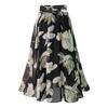 Falda de mujer de primavera y verano para mujer, falda con vuelo grande y estampado floral, falda de corte A, falda de moda que combina con todo