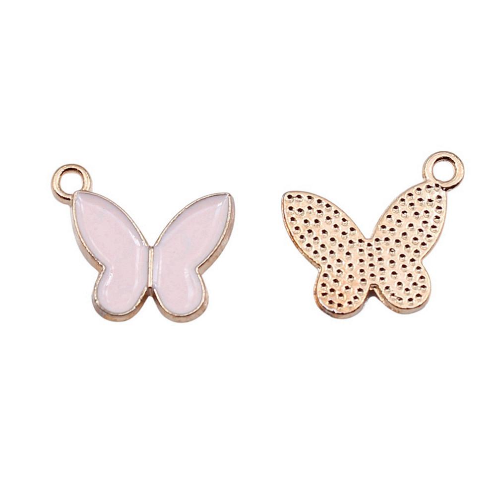 Enamel Charms Multi Color Butterfly Pendants For Floral Themed Jewelry