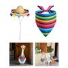 23Inch Mexico Decorative Geese Outfit With Natural Straw Sombrero and Bandana Set For Patios Garden Geese Statue Decors