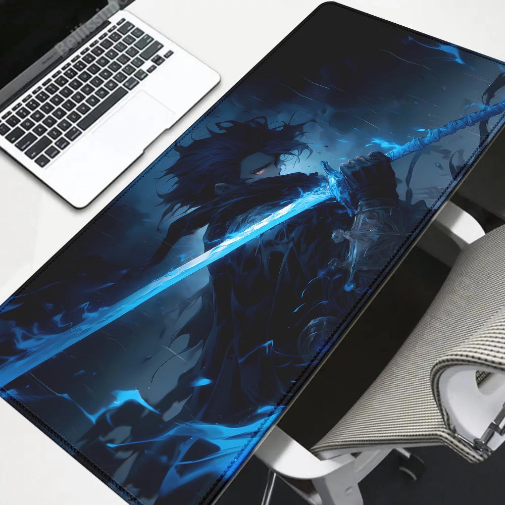 Moon Samurai Xxl mouse pad x Nonslip Rubber Keyboard Gaming Mats Playmat Deskpad Computer teclado mousepad Anime Gamer