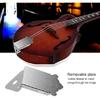 Dilwe Mandolin Tailpiece Bridge, Mandolin Guitar Tailpiece with Screws for 8 String Guitar Musical Instrument Part(Silver)