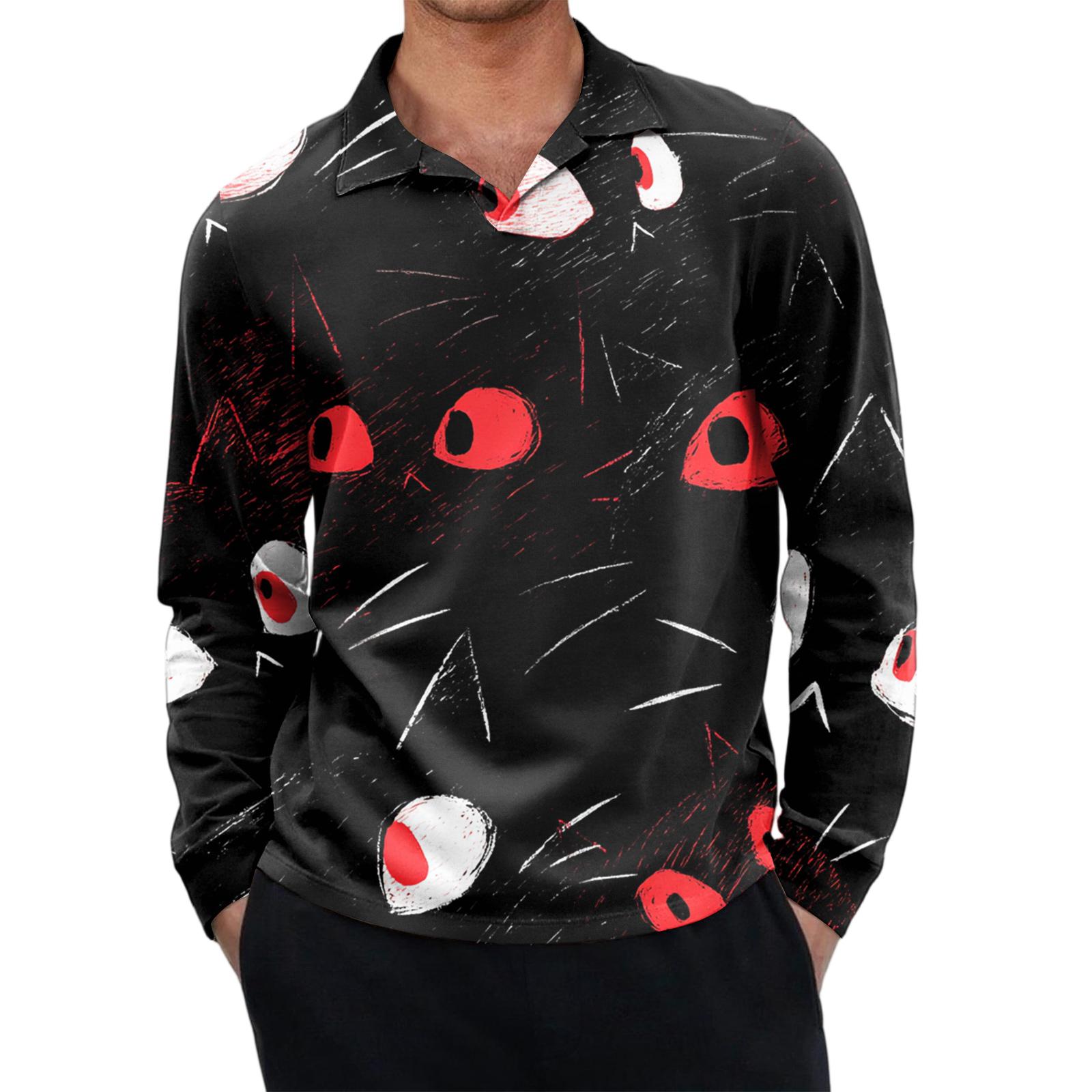 

Мужской повседневный ретро топ с маленьким V-образным вырезом и длинными рукавами L белый