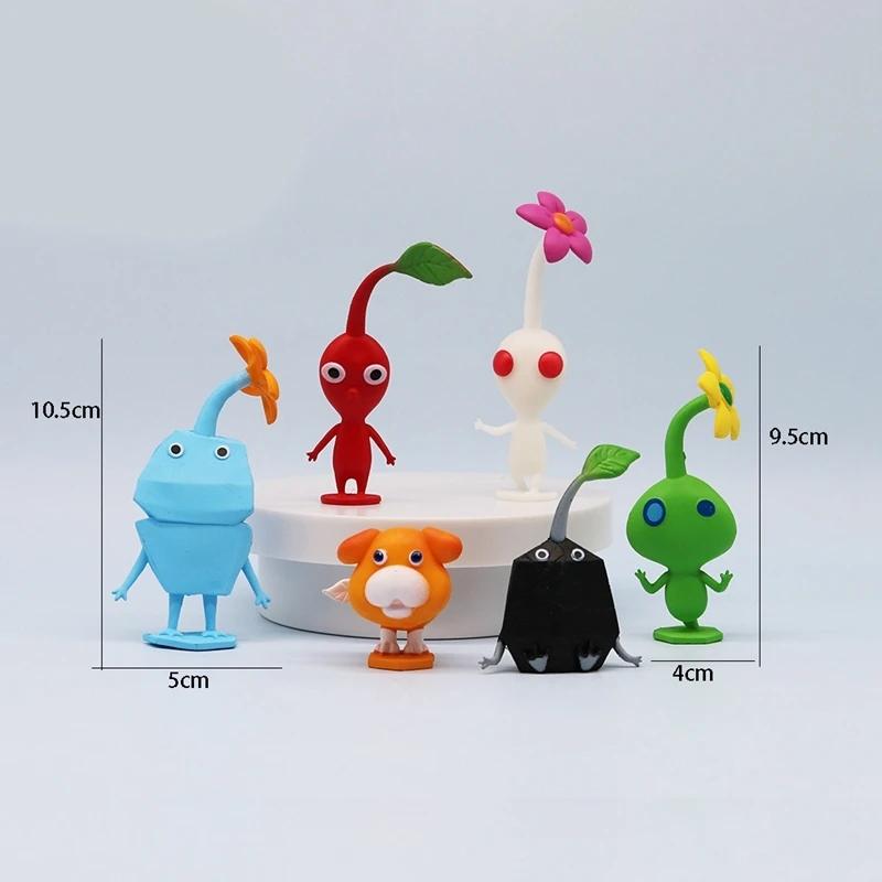 6/12Pcs/Set Game Anime PIKMIN Figure Captain Olimar PIKMIN Action Figure PVC Collection Model Doll Toys for Children Gifts