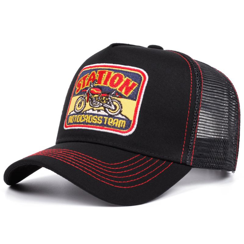 New Hot Sale Unisex Sun Hat Hip Hop Mesh Trucker Hat Classic Pattern Breathable Summer Baseball CapStreetwear Cap for Men Women