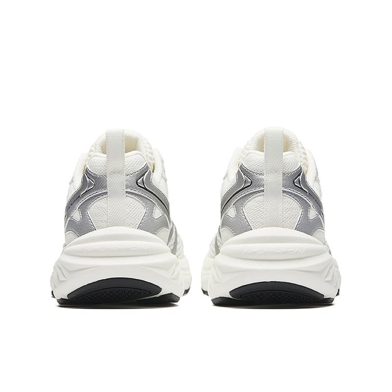 New Anta Cushioning, Slip Resistant, Breathable, Lightweight Low Top Running Shoes Women's Gray White 922435508-1