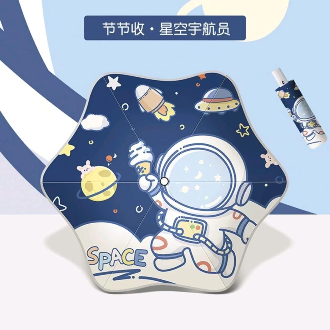 

Трехслойный автоматический безопасный детский зонт с закругленными углами, светящимися в темноте, для защиты от солнца и дождя