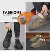 Men's Large Size Winter Mid-Top Fashion & Sport Shoes with Extra Warm Velvet