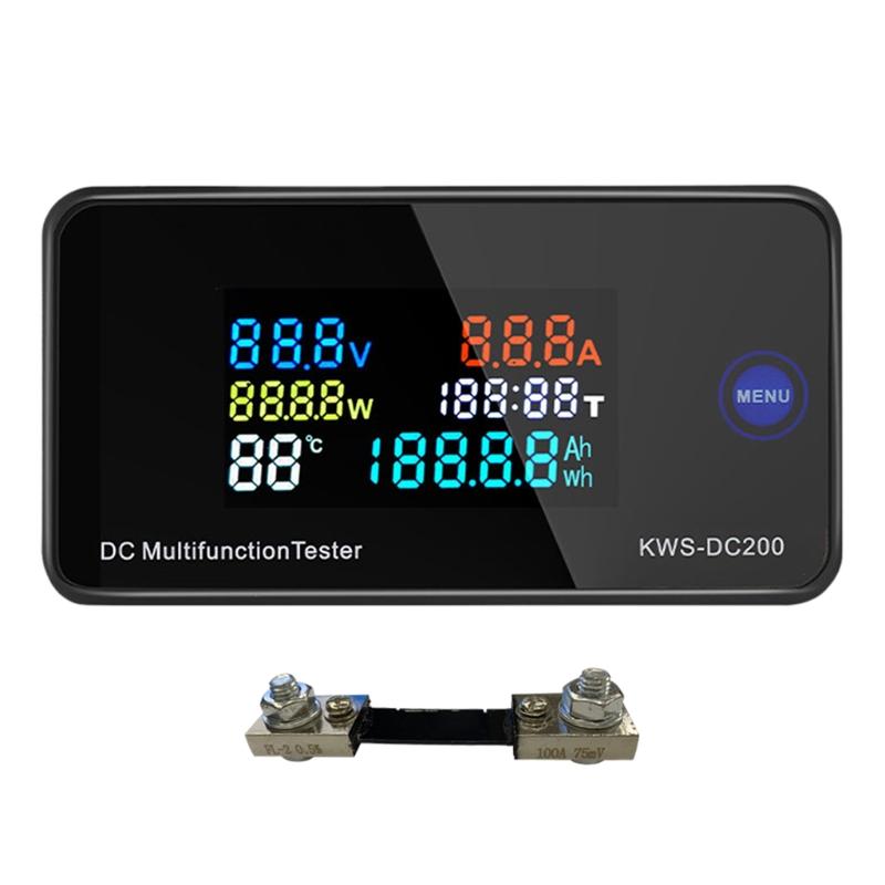 Digital LCD Voltmeter Ammeter 10/50/100A Current Power Energy Meter 0-200V 10/50/100A  DC Multifuntional Tester