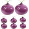 8pcs Artificial Onion Model Lifelike Fake Onion SimulationVegetable Ornament forDisplay Decoration Photography Props