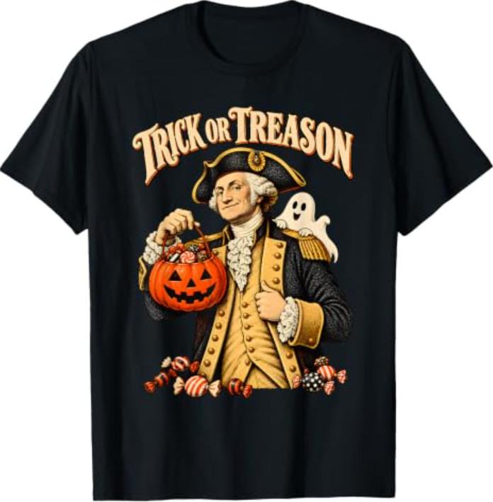 Trick Or Treason George Washington Patriotic Halloween T-Shirt Unisex T-Shirt