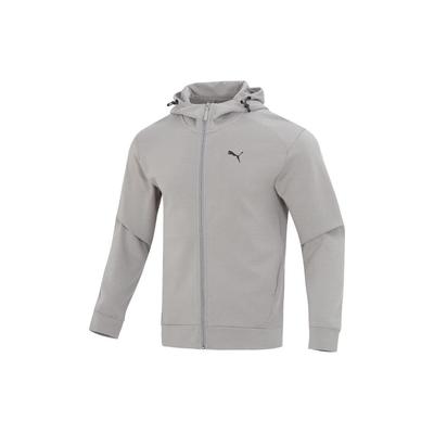 Nadruk z logo Sportowa Oddychająca Casualowa Kurtka z kapturem Męska Kurtka Szara 678367-14