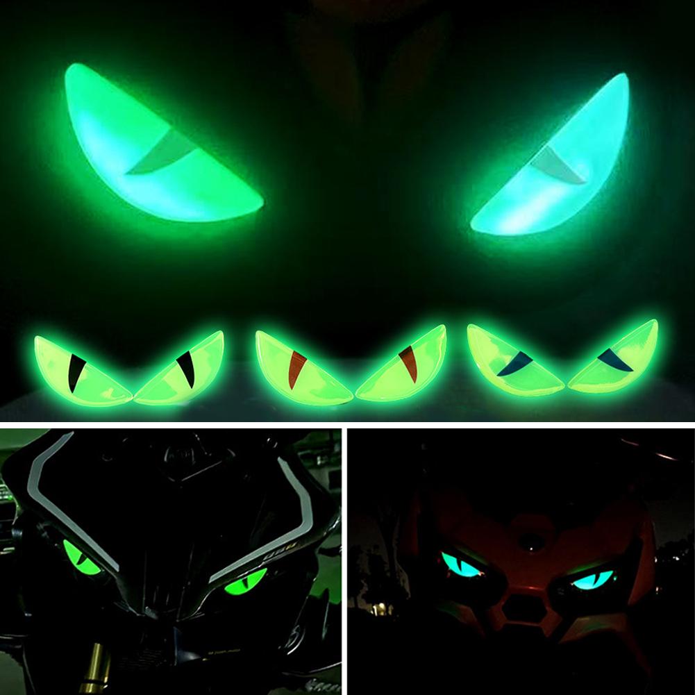 2PCS Car Reflector Sticker Night Driving Safety Decal Motorcycle Trailer Cat Eye Reflective Safety Warning Tape Decoration