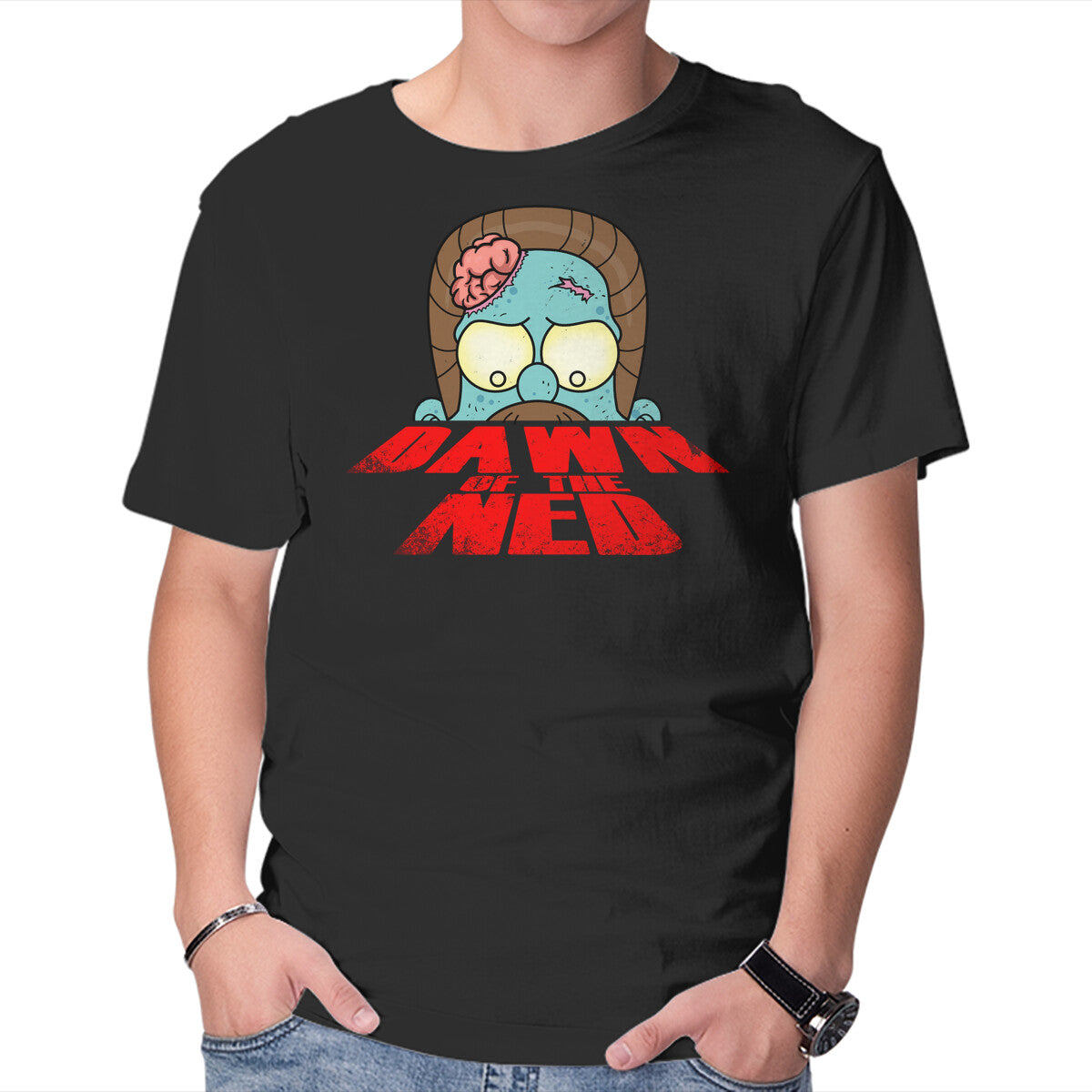 Unisex Crew Neck T-Shirt Dawn Of The Ned Graphic Short Sleeve Casual Tee XXXL