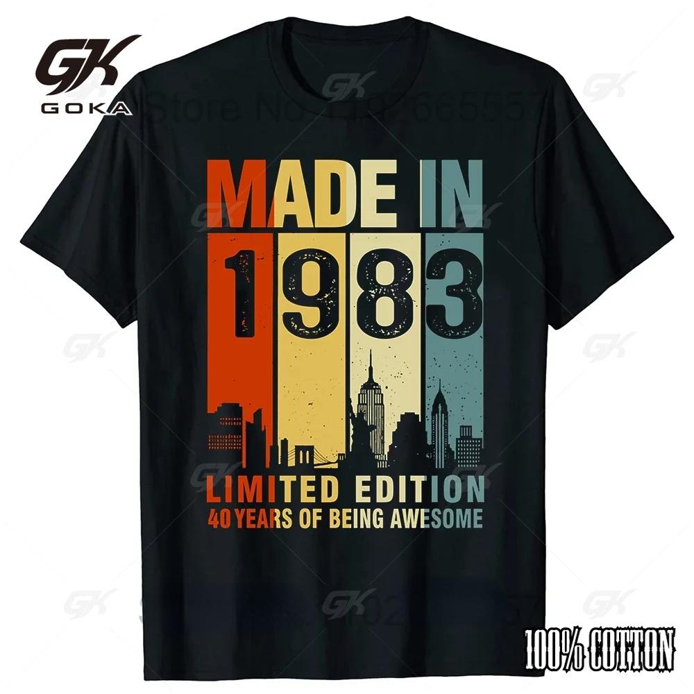 41 let starý Vyrobeno v roce 1983 Klasické Originální Vintage Tričko pro Muže Nápad na Dárek ke Dni Otců Klasické Doplňky Nostalgická Trička