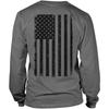 Distressed Black USA Flag - United States Unisex Long Sleeve Shirt