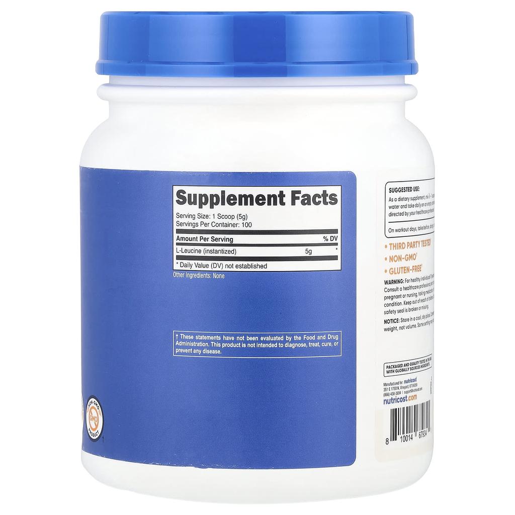 L-Leucin, Geschmacksneutral, 500G(17.9Oz)