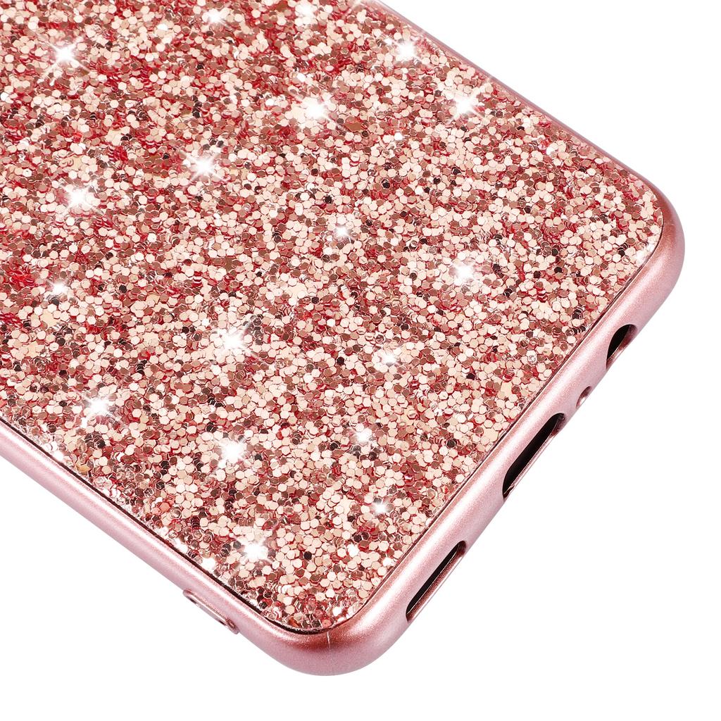 For Samsung Galaxy A35 5G Cell Phone Case Electroplating TPU Frame Glitter Sequins PC Back Shell