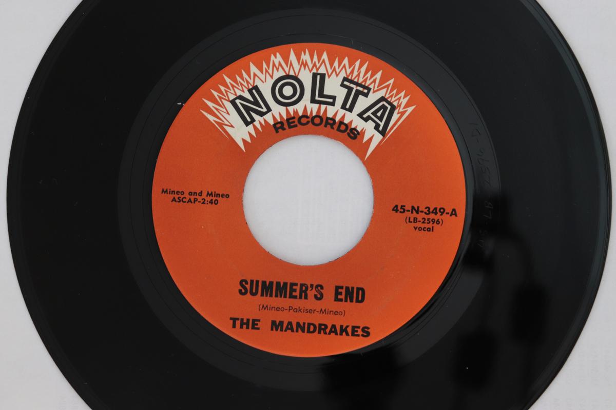 

7inch Record MANDRAKES (4) - Summers End 45N349 Nolta Records 1961 US Country Used