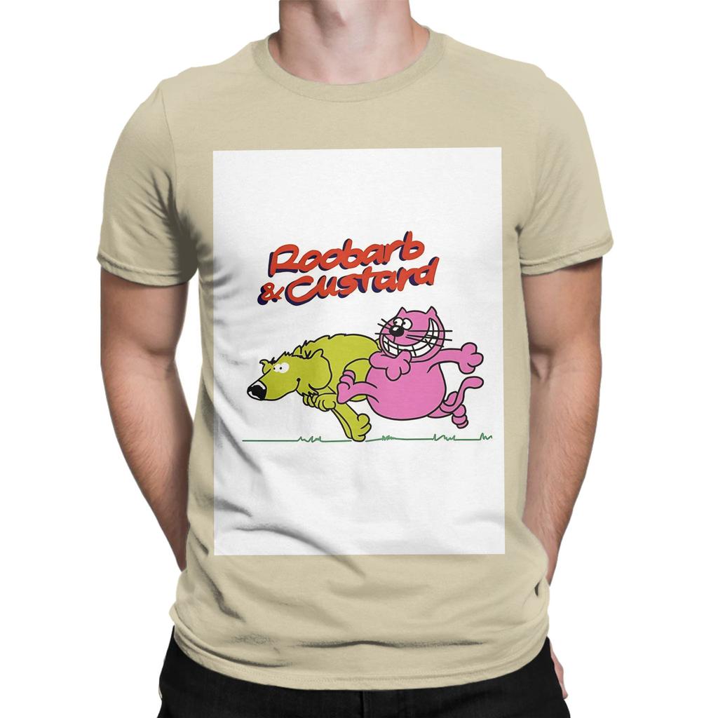 Roobarb And Ccustard Painitng Funny Graphic 100 Cotton Tshirt Roobarb And Ccustard Tops Tees For Unisex