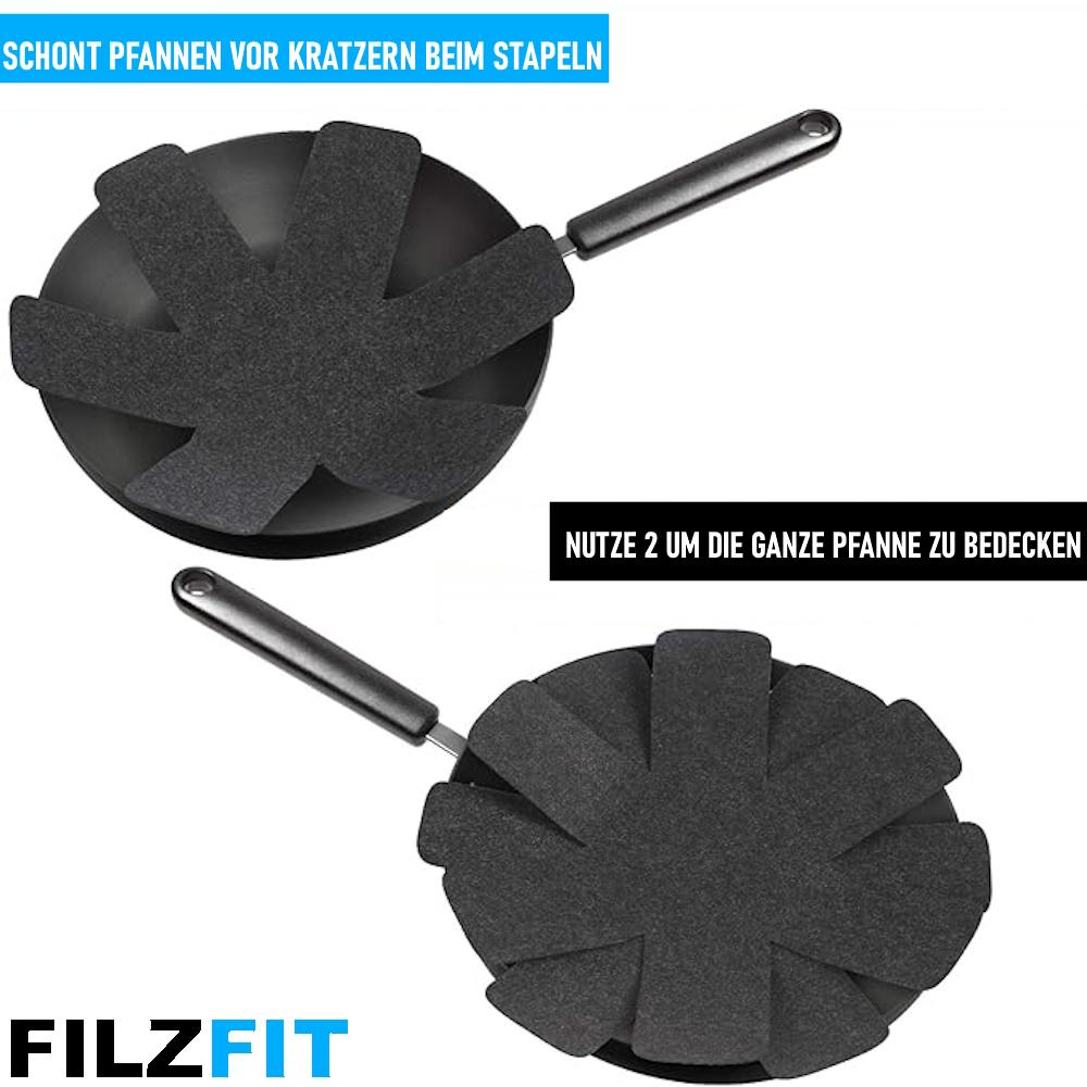 FILZFIT Pan Protector Felt Scratch Protection Stack Protection Pot Protector Pot Protector 5-pack