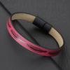 Punk Men Leather Bracelet Detachable Magnet Buckle Bangle Hiphop Feather Braclet Gifts For Him Leisure Pulseria Accessoris Joias