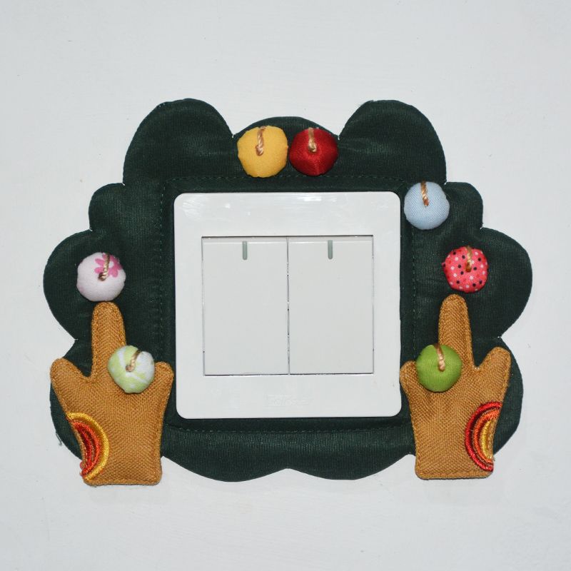 

Модная креативная однотонная ткань «Орчард» Dark green Hole size about 8.5*8.5cm