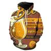 European Style Beer Festival 3d Print Men's Laxity Hoodie Casual Oversized Pullover Popular Streetwear Fashion Trend Men Clothes