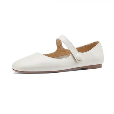 DIMANYU Mary Jane Schuhe Damen Frühling Neu Echtes Leder Damenschuhe Schnalle Bequeme Flache Schuhe Damen