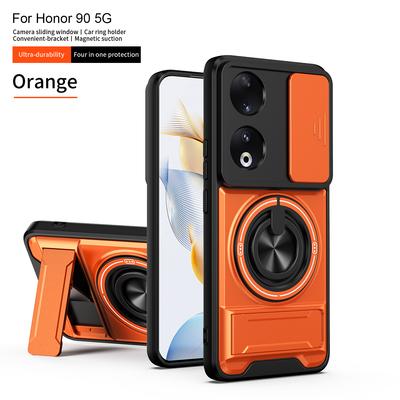 For Honor 90 Case Honor 90 Cover Honor 90 Phone Case Magsafe Magnetic Fold Holder Military Armor Camera Protection Cover