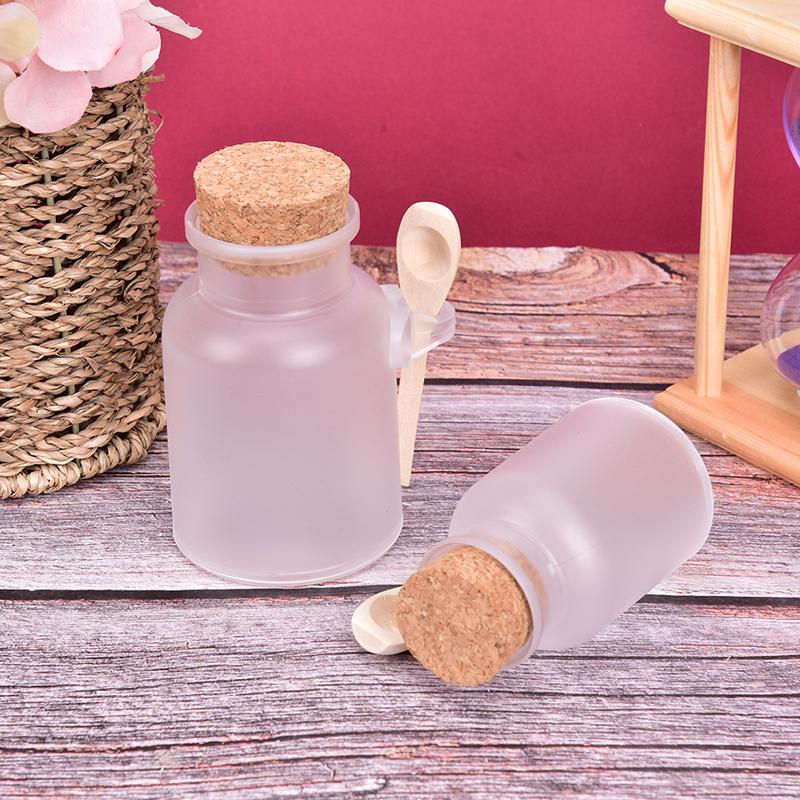 1Pcs Plastic Empty Bath Salt Bottle Cream Cosmetic Jar Cork Jar Container Cork