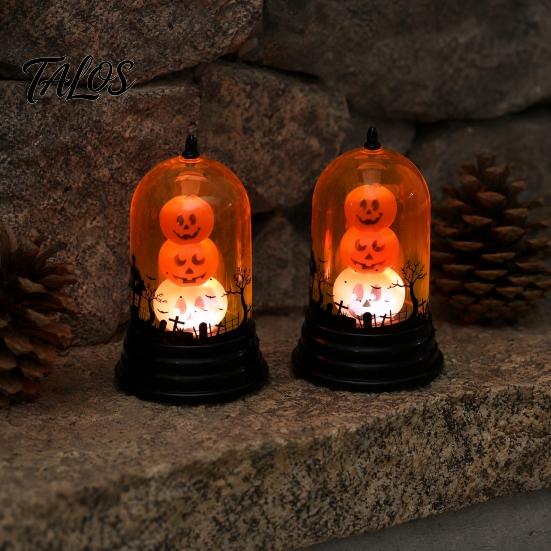 Halloween Party Props Pumpkin Lantern, Battery Operated LED Light, with Hanging Buckle, Lantern Durable Plastic Lighting, for And Desktop Ornament