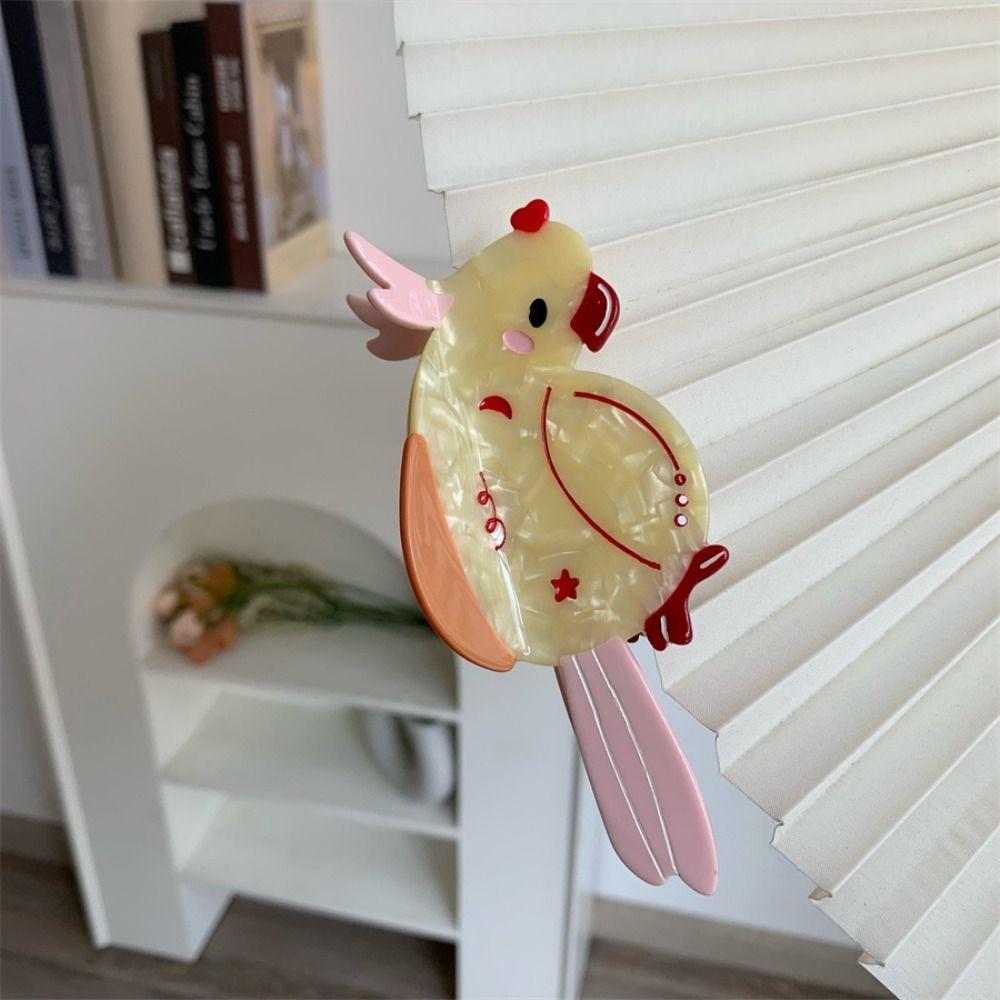 Креативная заколка для волос из уксусной кислоты, заколка для волос в виде попугая, персонализированная мультяшная заколка в виде животного, клипса-акула, для девочек