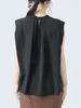 Beams Heart Smocking French One Size Women's S/S Blouse, Black,