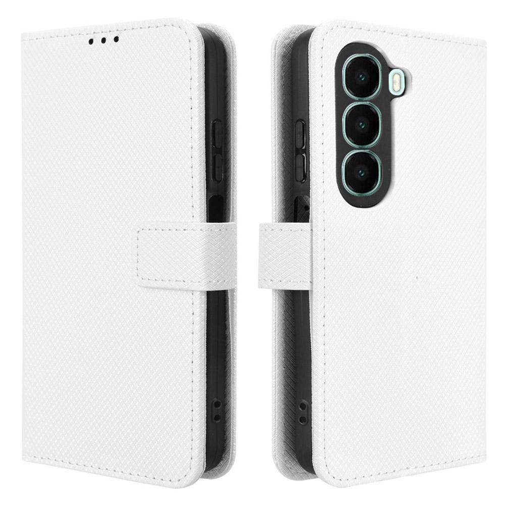 For itel A95 5G Leather Wallet Case with Strap Diamond Texture Phone Cover