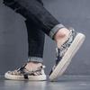 Fashion Canvas Ethnic Style Sneakers Flower Round Toe Man Shoe Comfortable Walking Trends 2025 High Quality Casual Shoes for Men Fashion