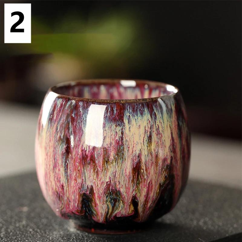 1PC Kiln Change Ceramic Cup Porcelain Kung Fu Tea Cups 110ml Drinkware Tableware Pottery Drinkware Tableware Coffee Mug Wine Mug