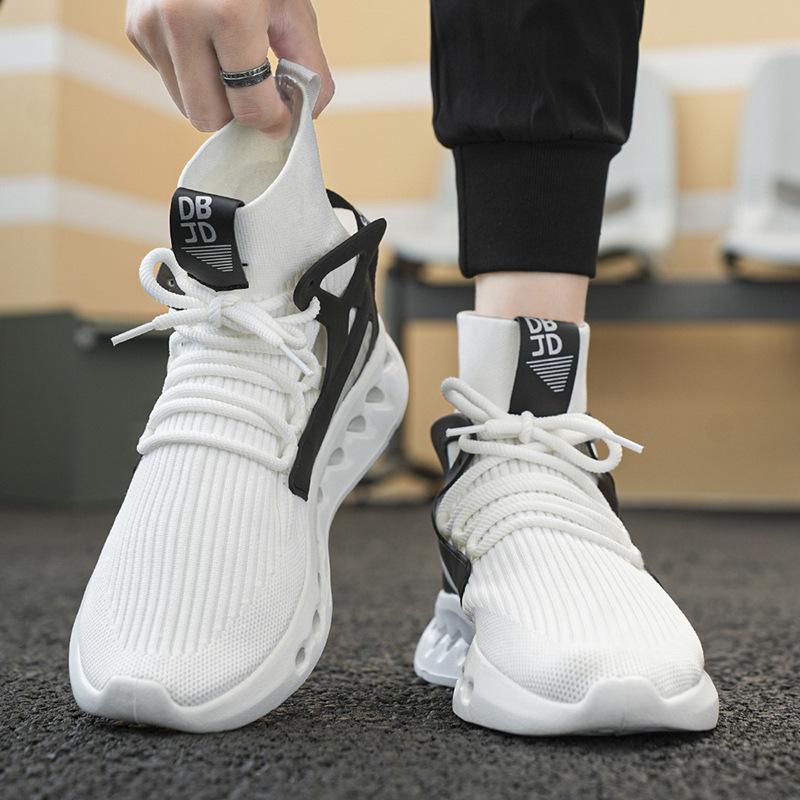 Autumn new high-top socks shoes platform sneakers breathable mesh youth running shoes