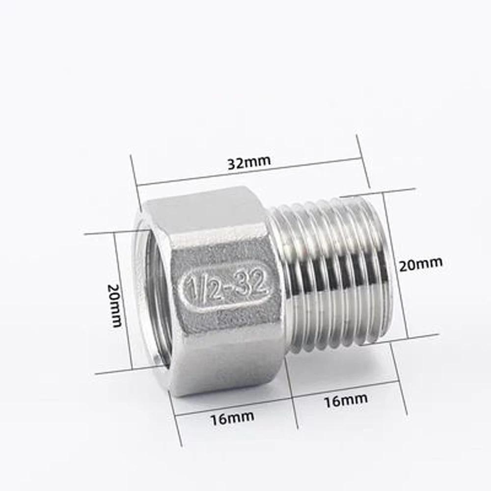

DN15 1/2 BSP Female To Male Hex Nipple x Length 32 40 50 100mm 304 Stainless Steel Pipe Fitting Connector Coupler Plumbing