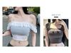 Korean Dongdaemun Off-Shoulder Ruffle Crop Top: Slimming, Sexy, Pure Desire Style for Women